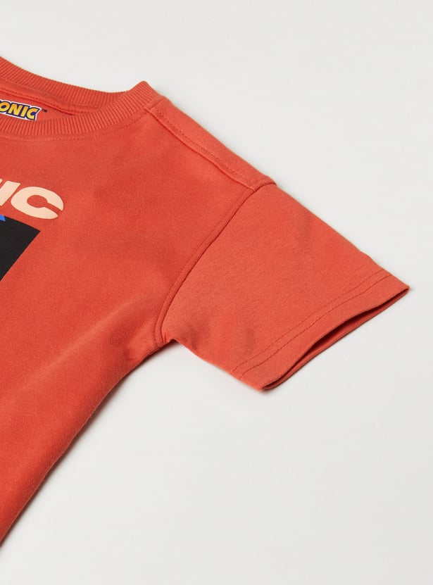Boys Sonic Printed T-shirt