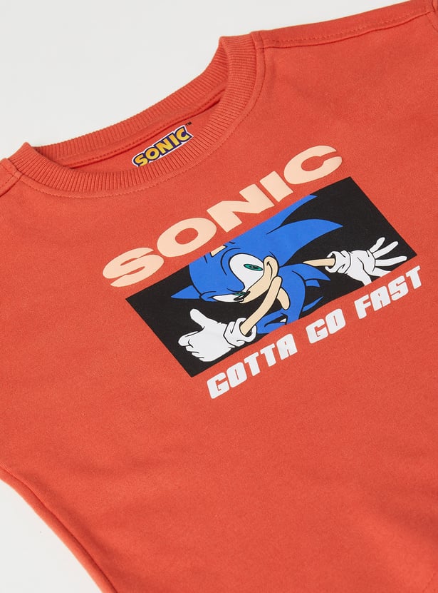 Boys Sonic Printed T-shirt