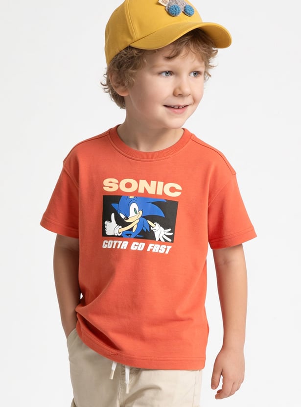 Boys Sonic Printed T-shirt