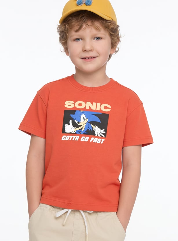 Boys Sonic Printed T-shirt
