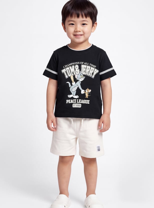 Boys Tom & Jerry Printed Shorts Set