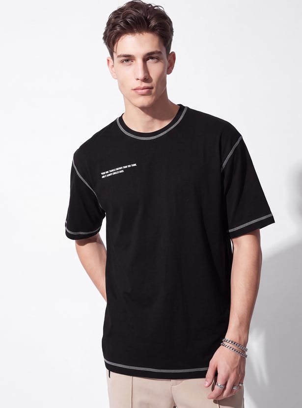 URB_N Men Oversized Placement Printed T-shirt
