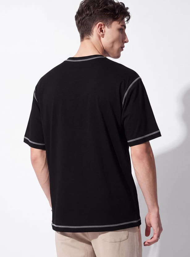 URB_N Men Oversized Placement Printed T-shirt