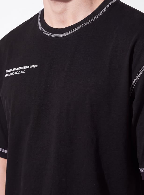 URB_N Men Oversized Placement Printed T-shirt