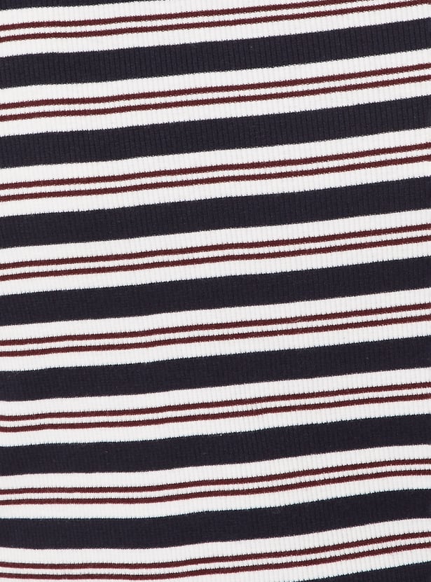 Women Striped Polo T-shirt