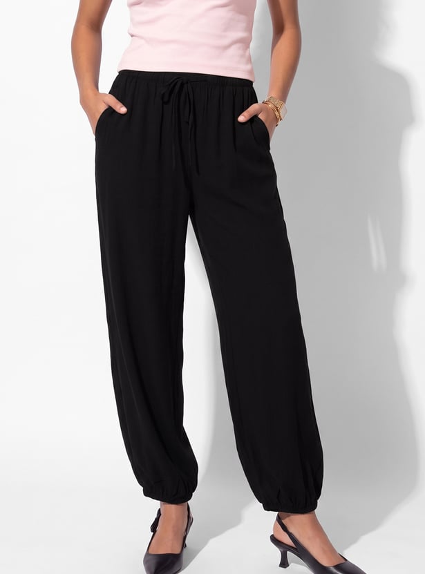 URB_N Women Solid Balloon Pants
