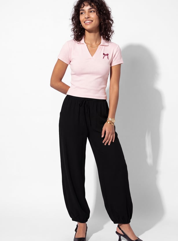 URB_N Women Solid Balloon Pants