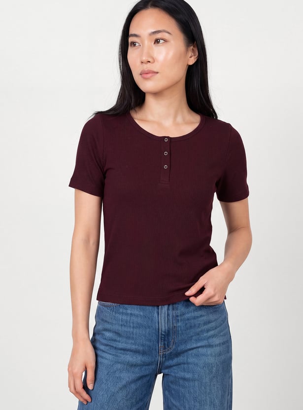 Women Ribbed T-shirt