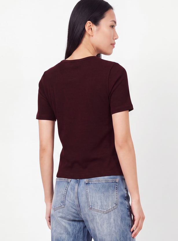 Women Ribbed T-shirt