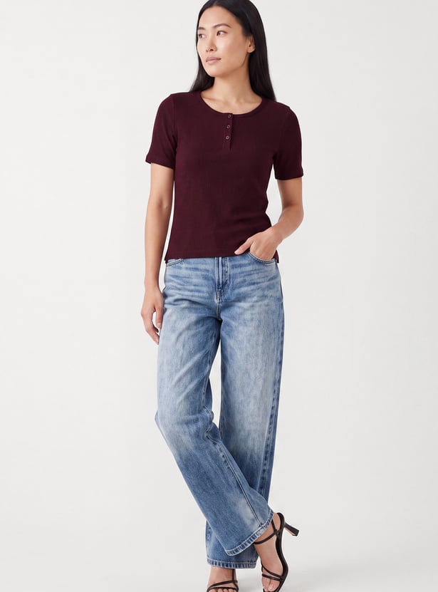 Women Ribbed T-shirt