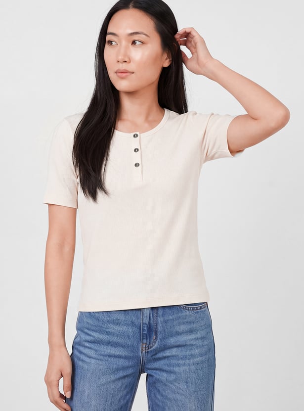 Women Ribbed T-shirt