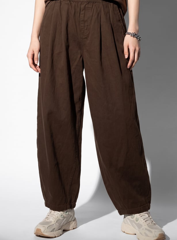 URB_N Women Barrel Fit Pull-On Trousers