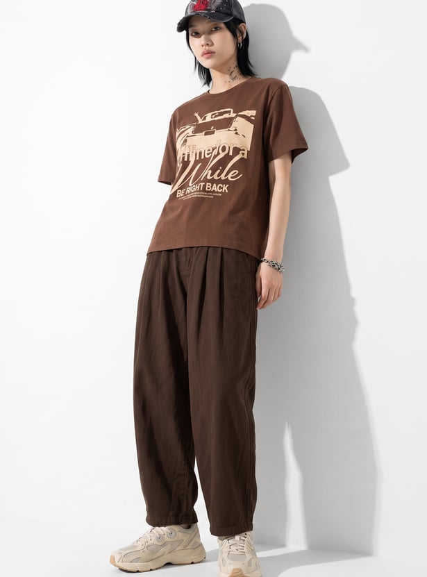 URB_N Women Barrel Fit Pull-On Trousers