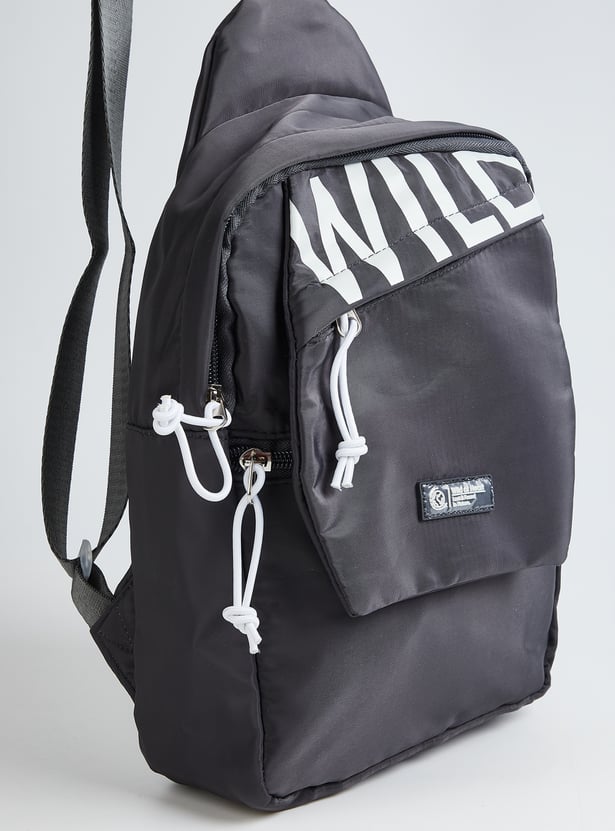 Girls Typographic Printed Crossbody Bag