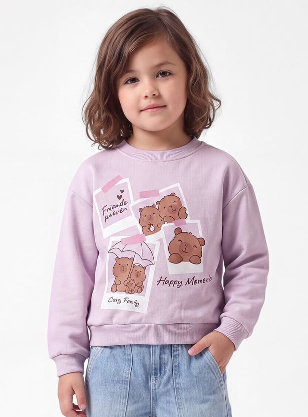 Girls Printed Sweatshirt