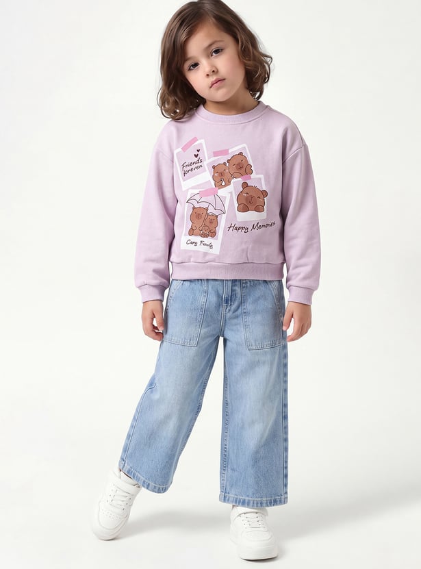 Girls Printed Sweatshirt