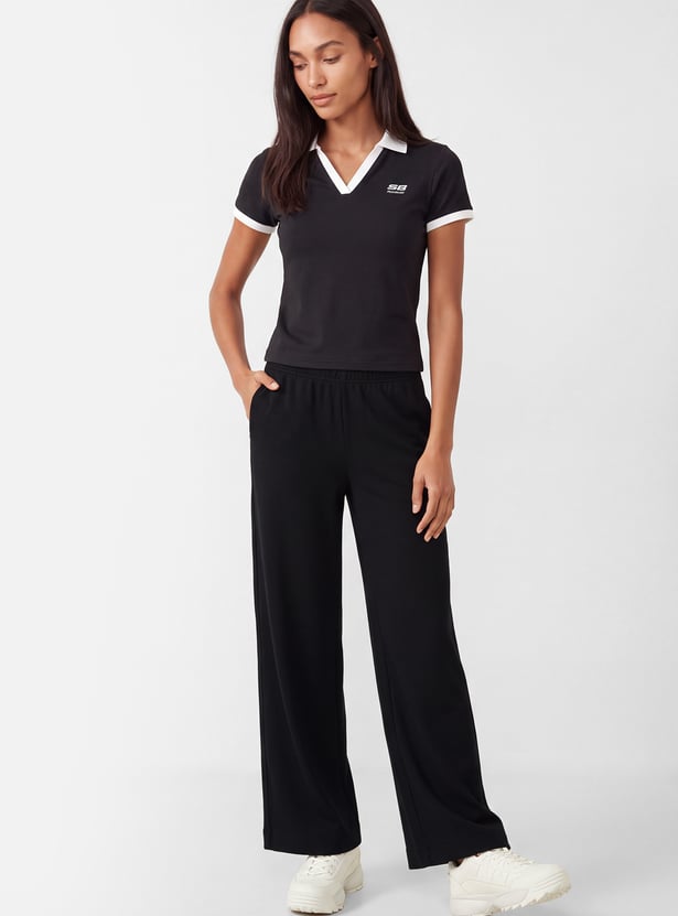 Women Wide-Leg Sports Track Pants