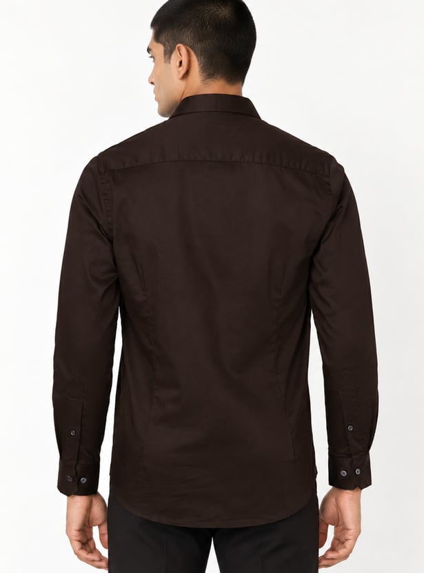 Men Solid Slim Fit Shirt
