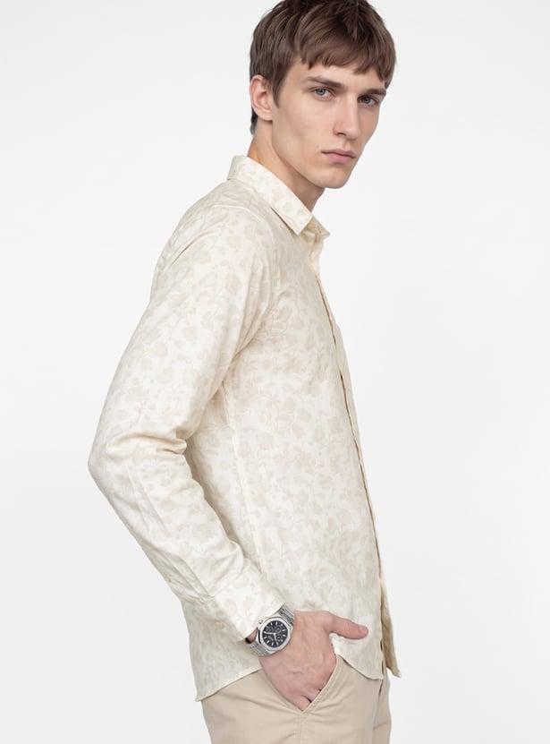 Men Floral Print Formal Shirt