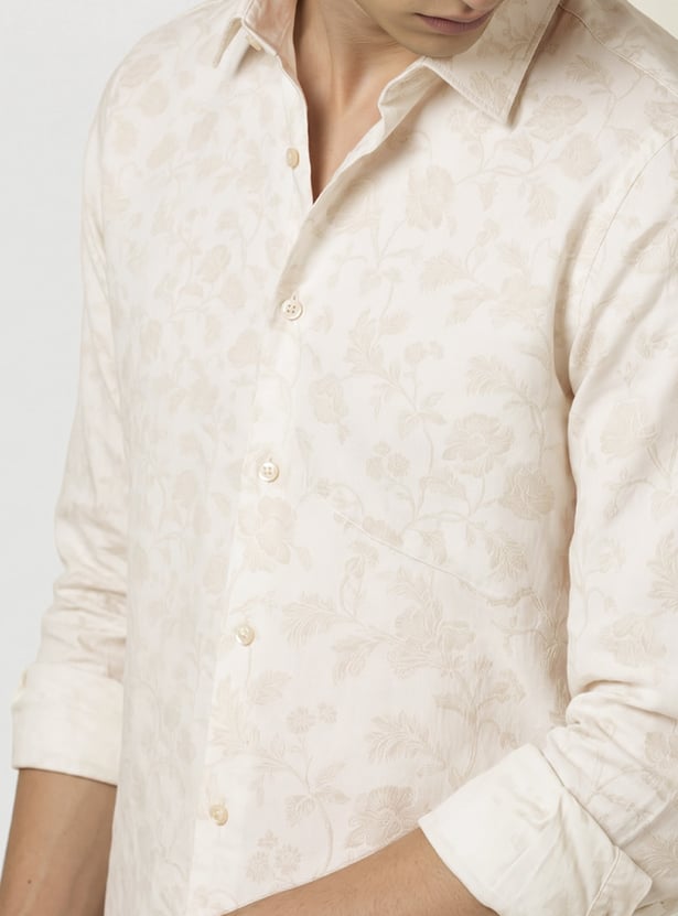 Men Floral Print Formal Shirt