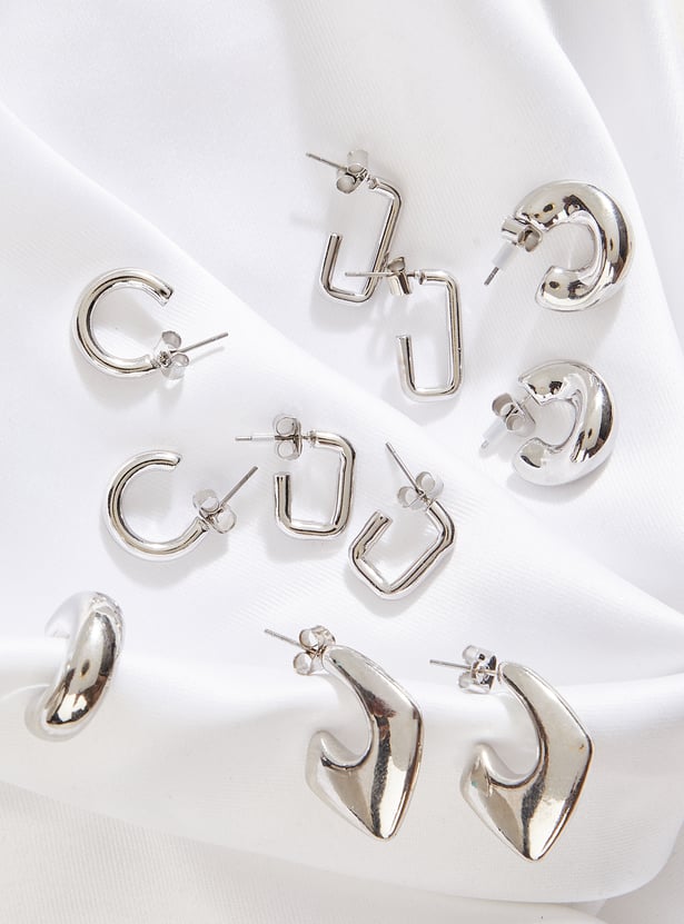 Women Hoop Earrings - Pack of 6