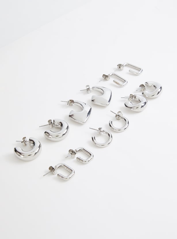 Women Hoop Earrings - Pack of 6