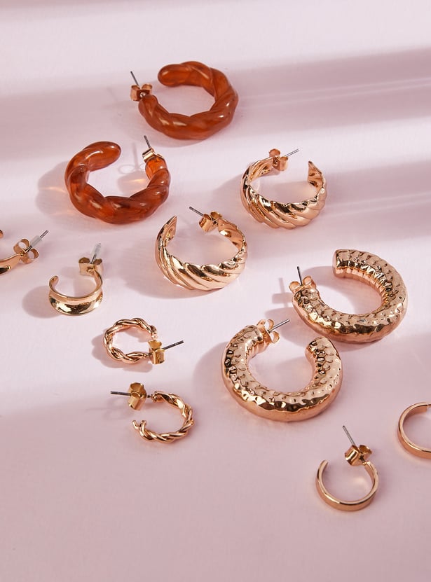 Women Hoop Earrings - Pack of 6