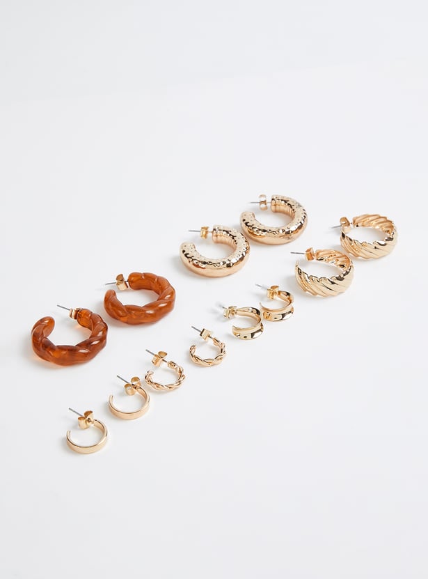 Women Hoop Earrings - Pack of 6