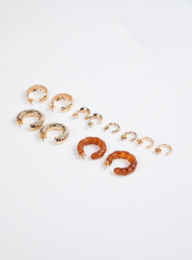 Women Hoop Earrings - Pack of 6
