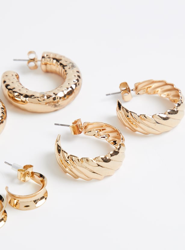 Women Hoop Earrings - Pack of 6