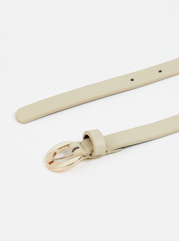 Women Textured Slim Belt