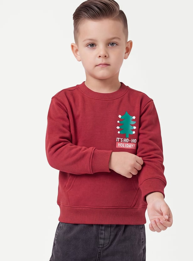 Boys Printed Pullover Sweatshirt