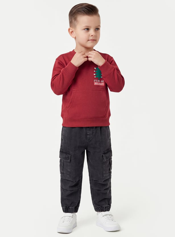 Boys Printed Pullover Sweatshirt