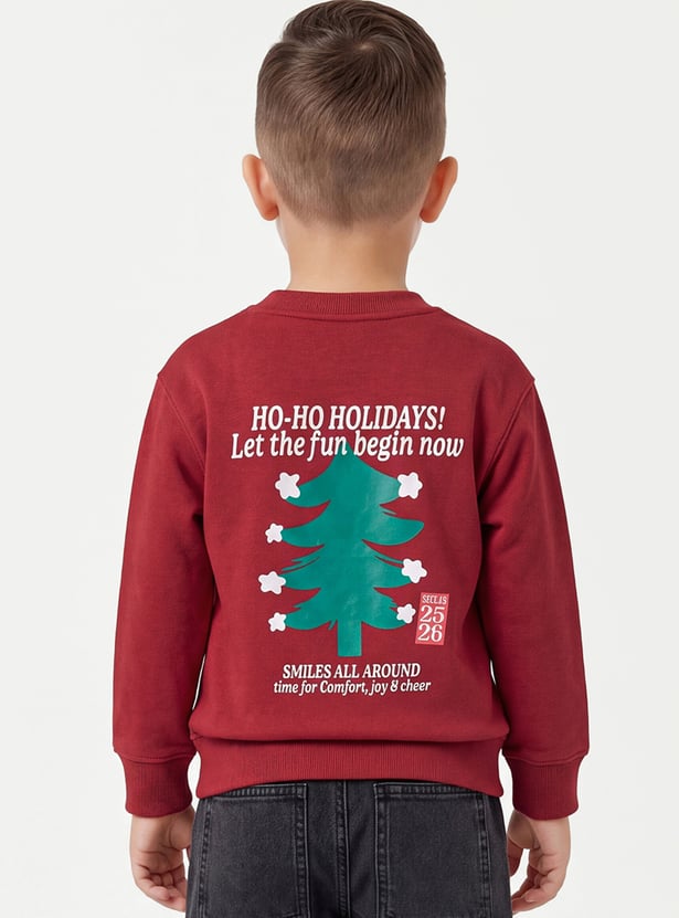 Boys Printed Pullover Sweatshirt