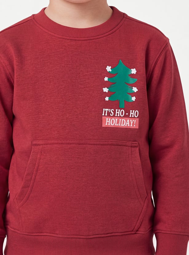 Boys Printed Pullover Sweatshirt