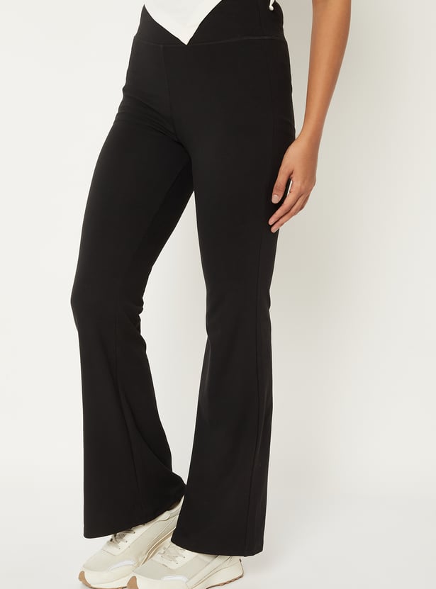 Women Athleisure Flared Tights
