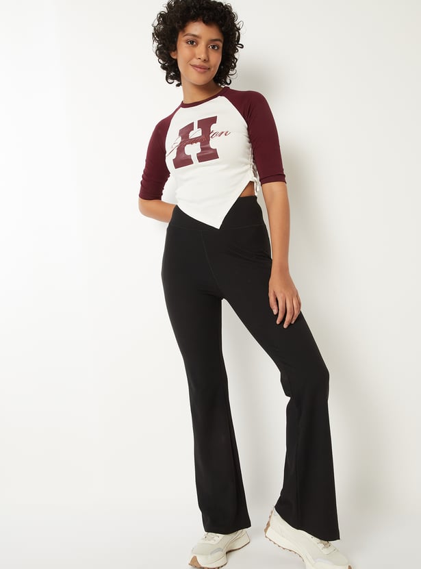 Women Athleisure Flared Tights