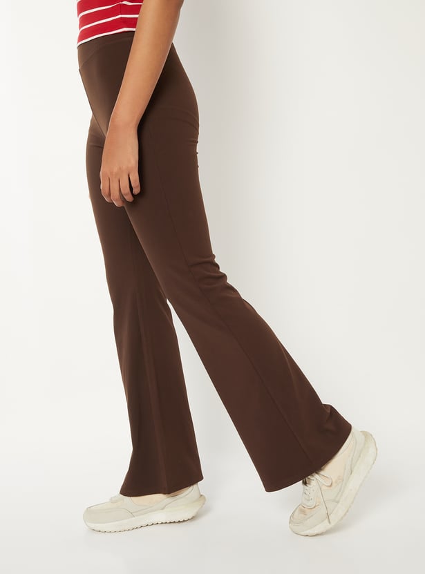 Women Athleisure Flared Tights