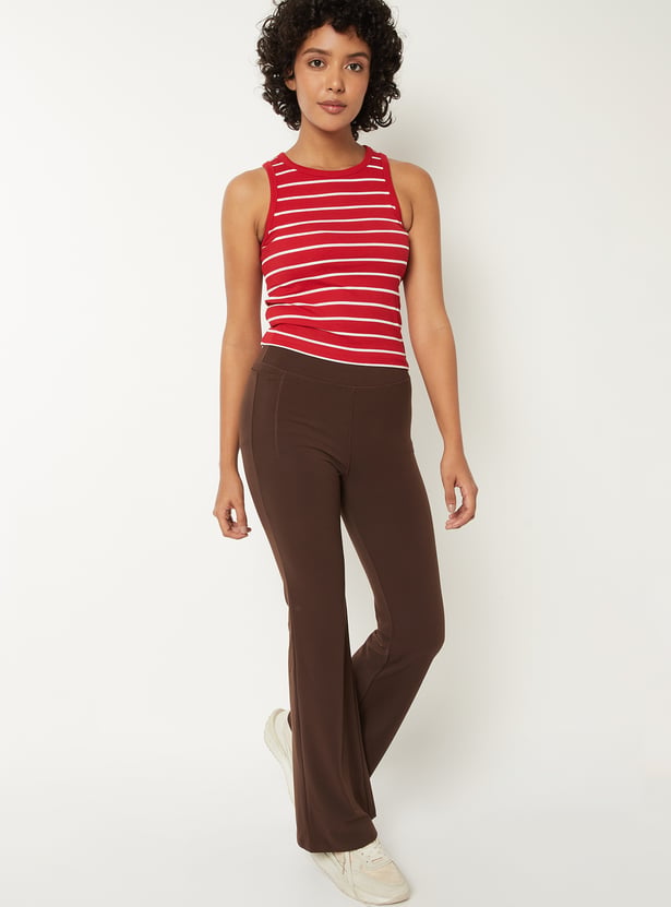 Women Athleisure Flared Tights