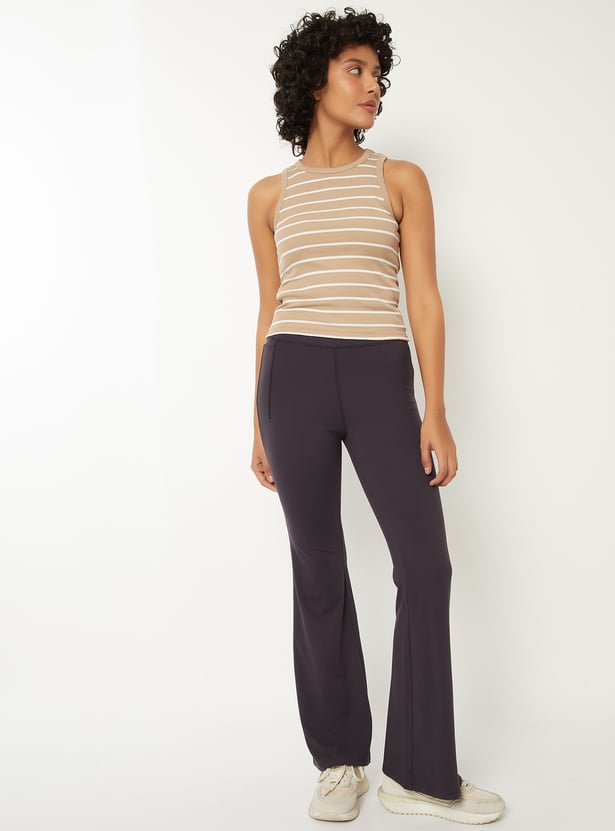 Women Athleisure Flared Tights