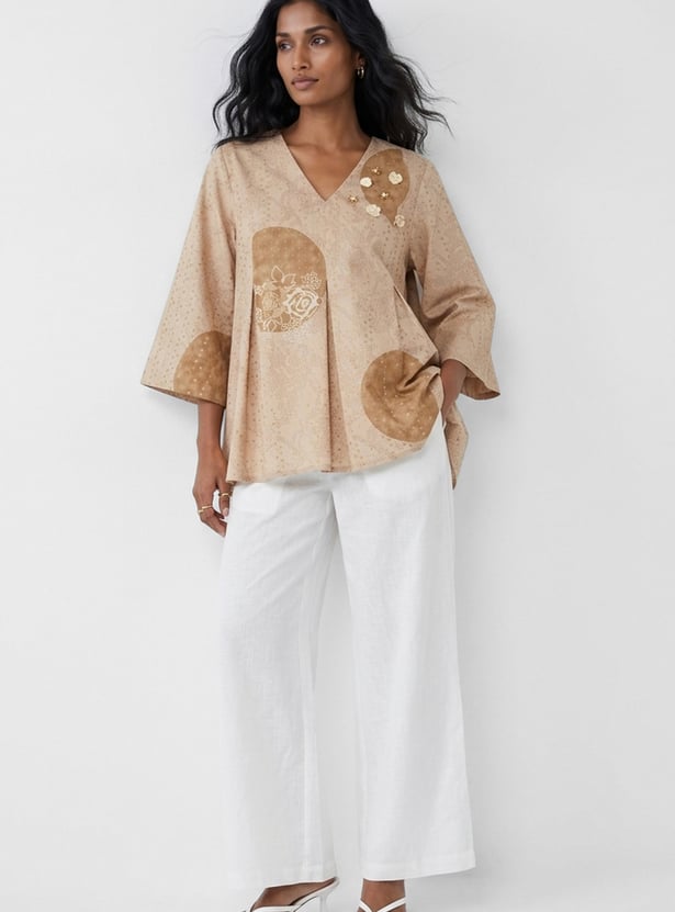 Women Printed Pleated Tunic