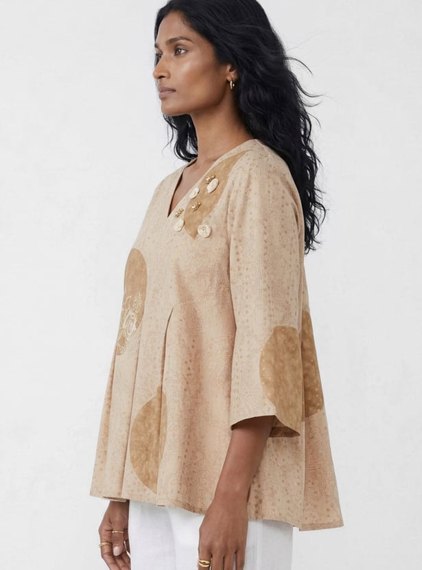 Women Printed Pleated Tunic