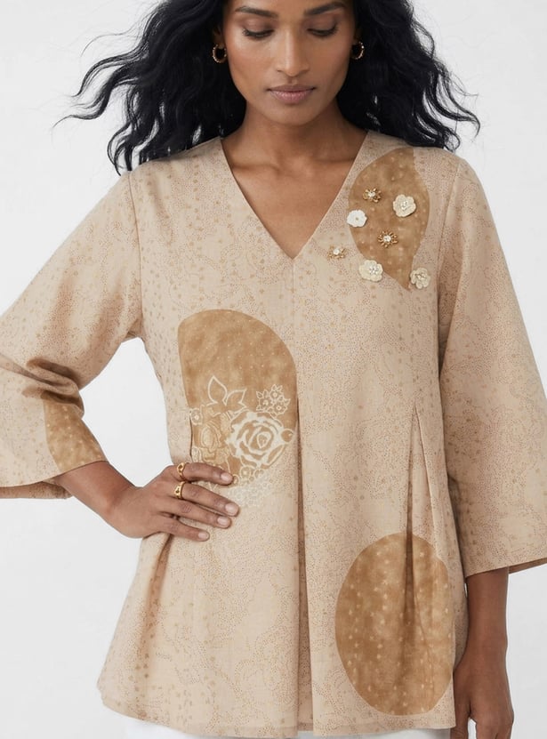 Women Printed Pleated Tunic