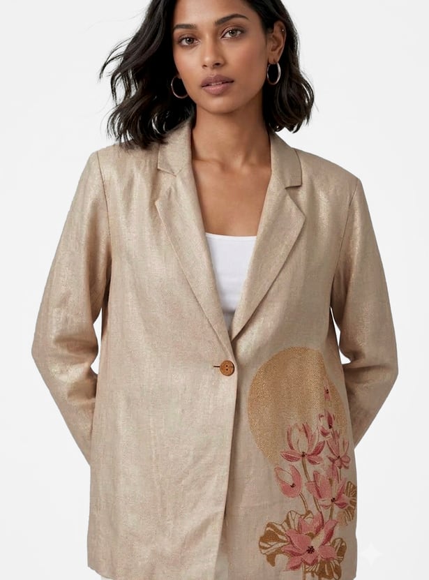 Women Floral Print Blazer
