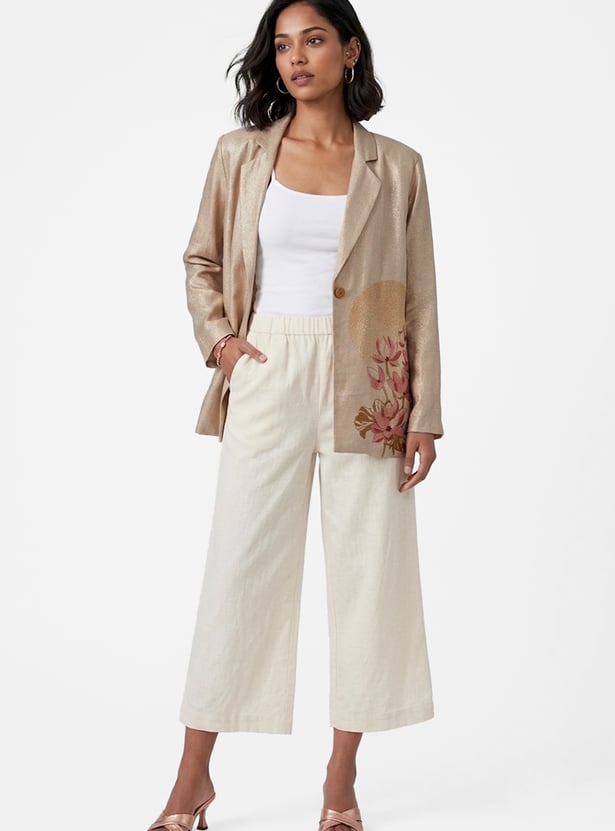 Women Floral Print Blazer