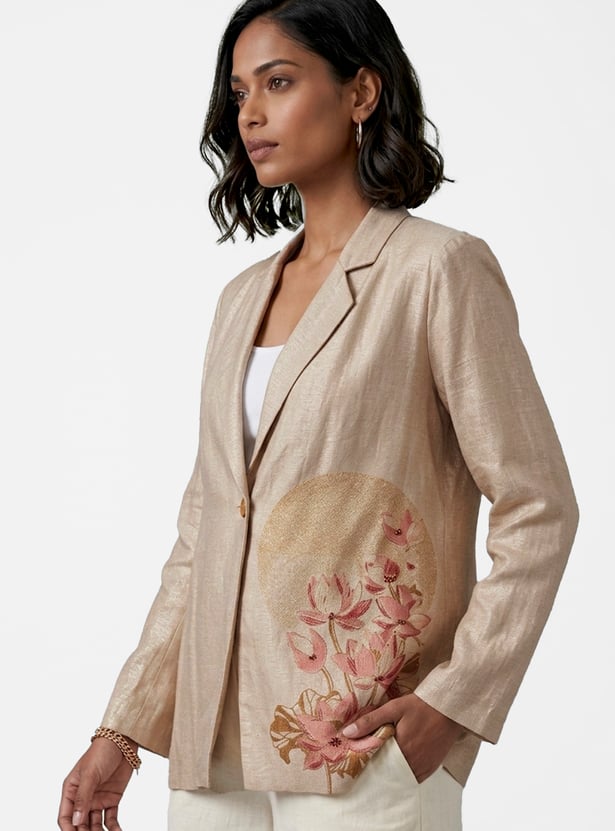 Women Floral Print Blazer