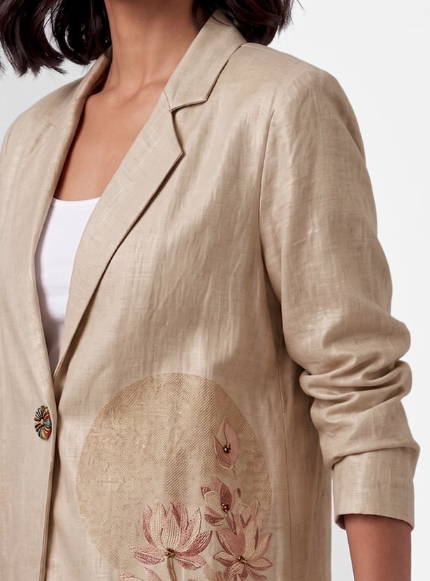 Women Floral Print Blazer