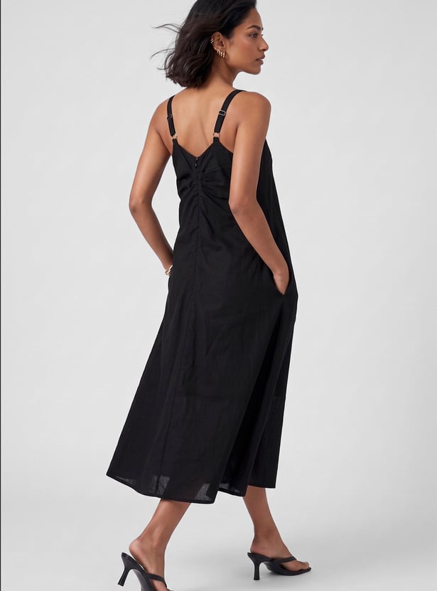 Women Solid A-line Dress