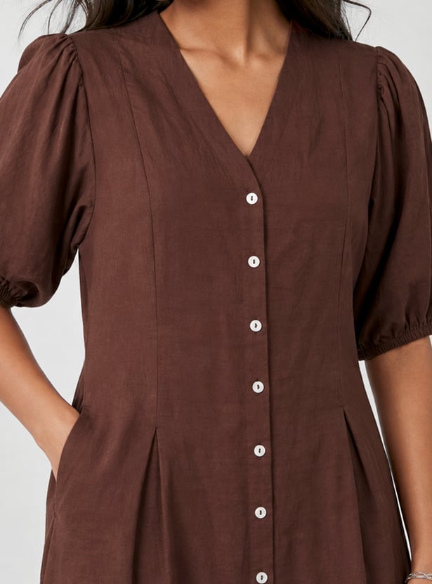 Women Embroidered A-line Ethnic Dress