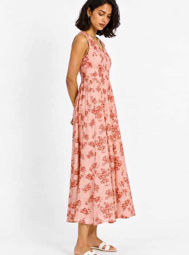 Women Floral Print Fit & Flare Dress